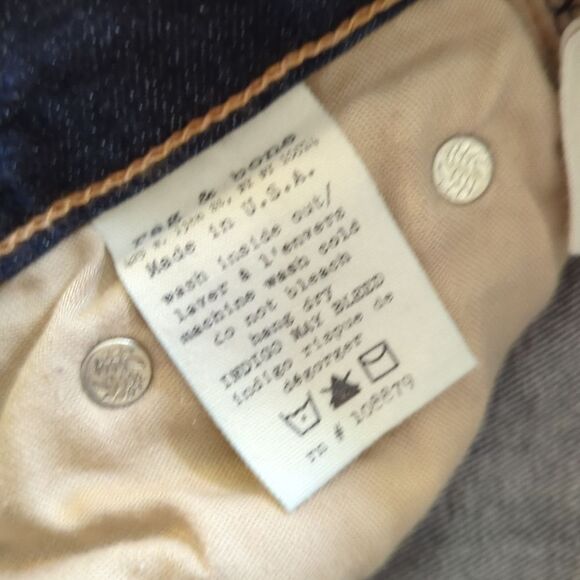 Rag & Bone Low Rise Skinny Denim Jeans Dark Wash - Size 25 - Picture 9 of 9